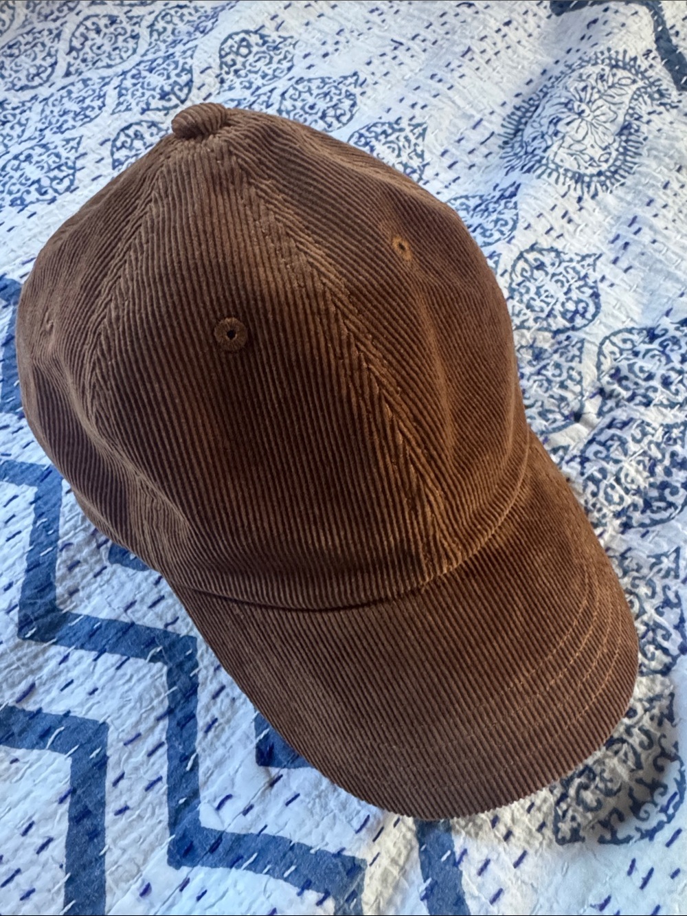 Sézane Brown Corduroy Baseball Cap
